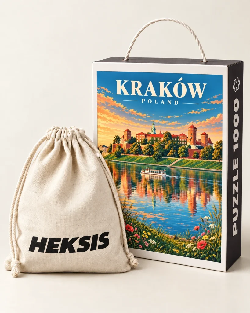 Kraków — Gift box with a paper handle and a cotton bag included