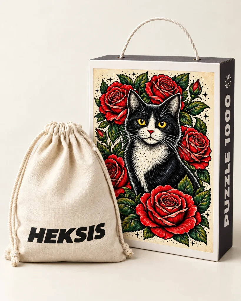 Roselyn — Gift box with a paper handle and a cotton bag included