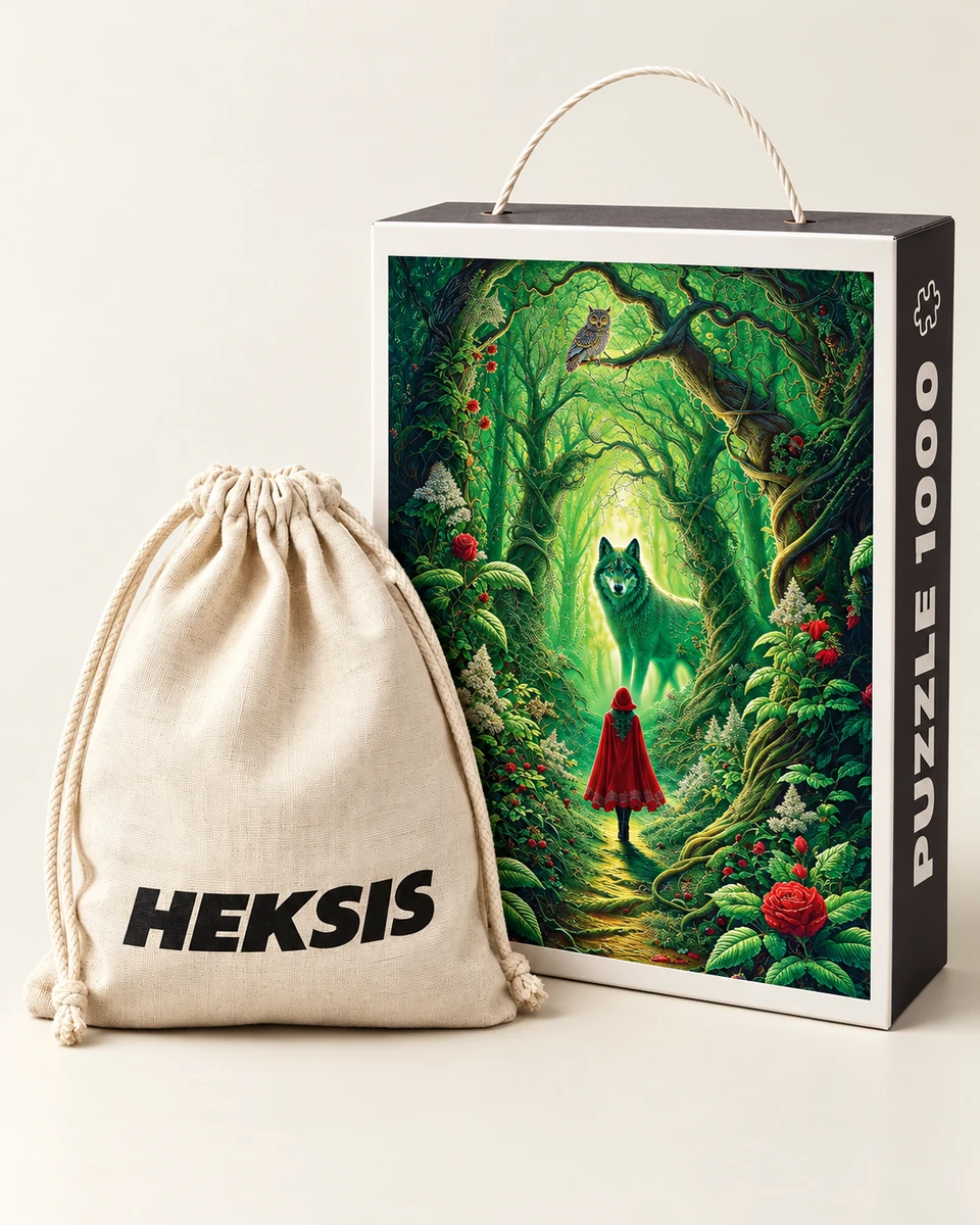 Red Hood — Gift box with a paper handle and a cotton bag included
